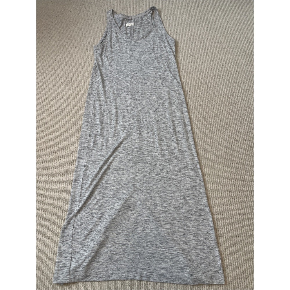 Lou & Grey Women's Medium Heathered Gray Sleeveless Knit Maxi Dress